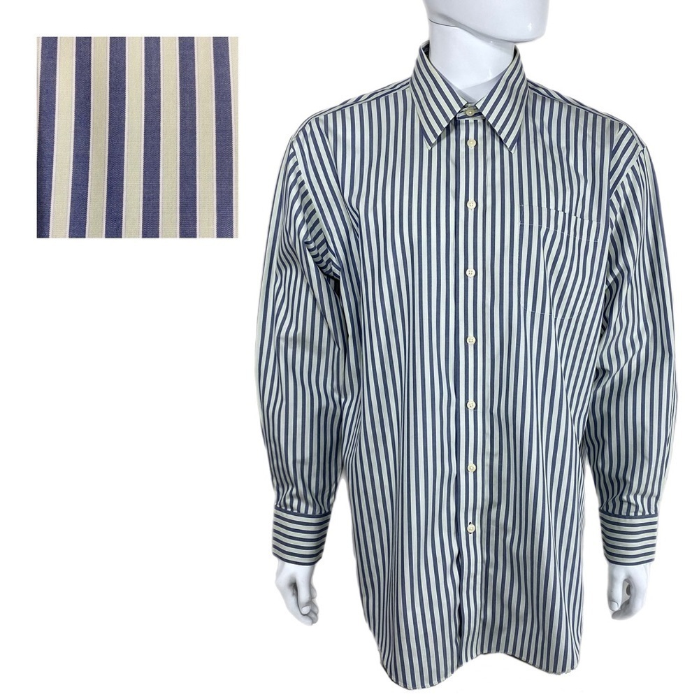 Nautica Men’s Premium Non-Iron Striped Cotton Dress Shirt